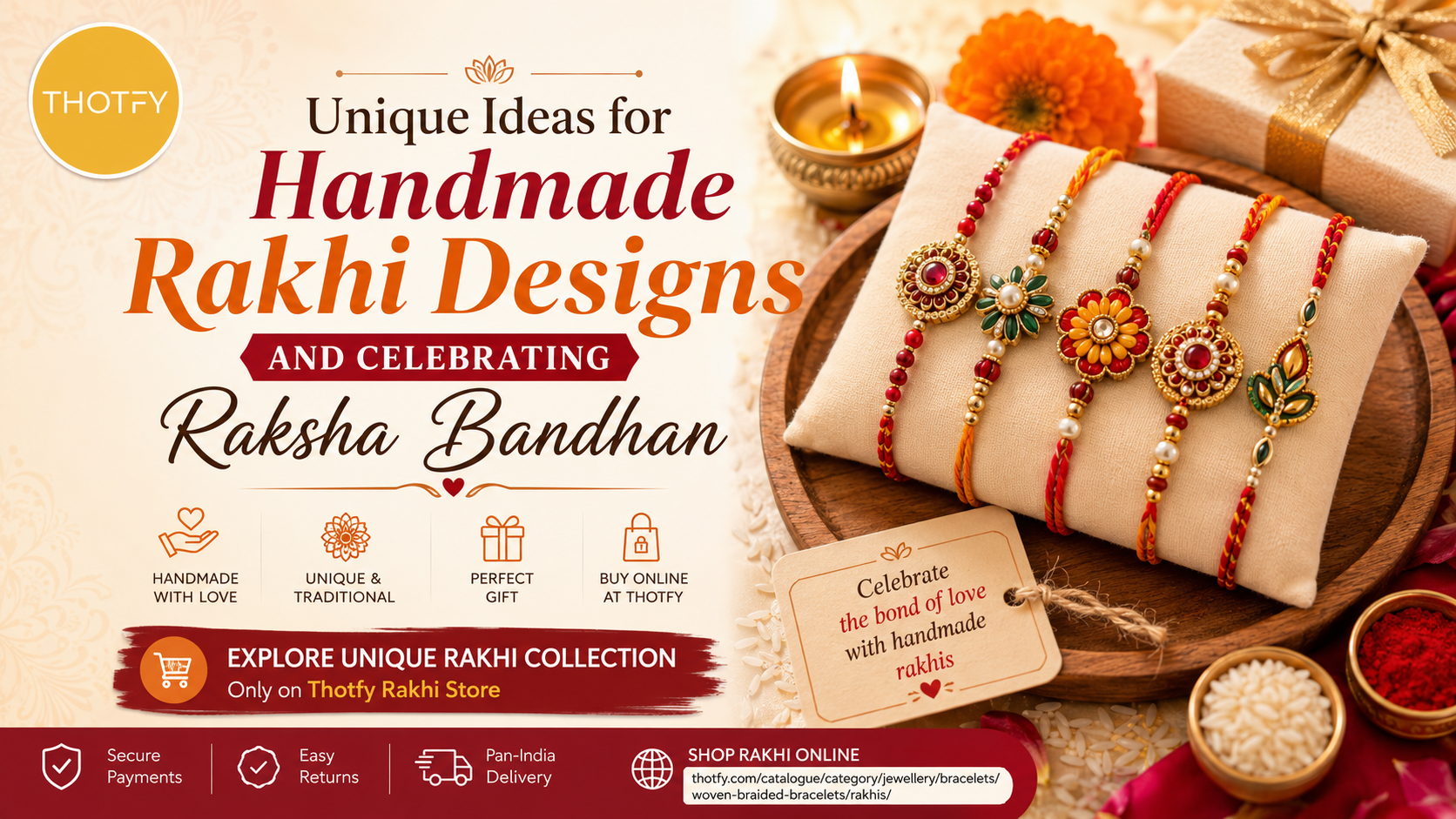 Celebrate Raksha Bandhan with handmade rakhis
