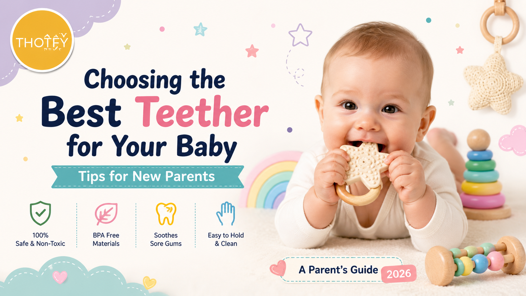 How to Choose Safe Teething Toys for Babies (Parent Guide 2026)