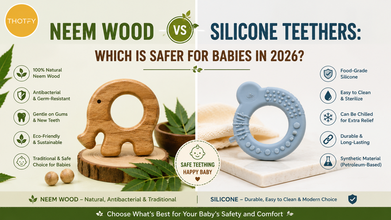 Neem Wood vs Silicone Teethers – Which Is Safer?