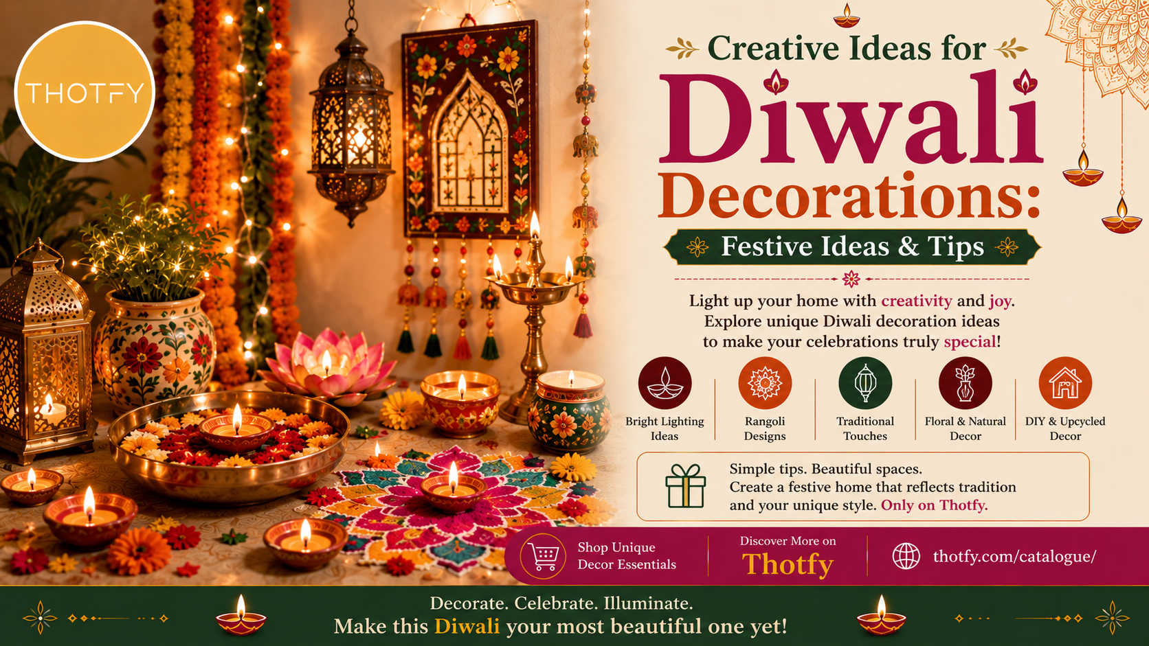 Creative Ideas for Diwali Decorations: Festive Ideas & Tips