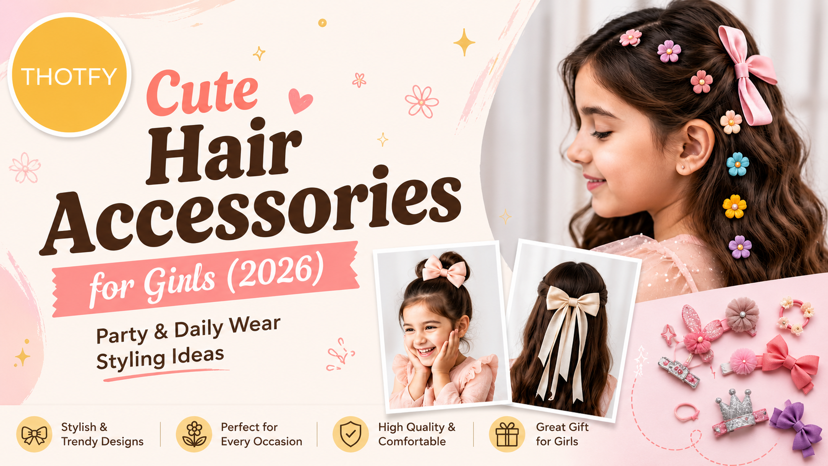 Cute Hair Accessories for Girls – Party & Daily Wear Ideas