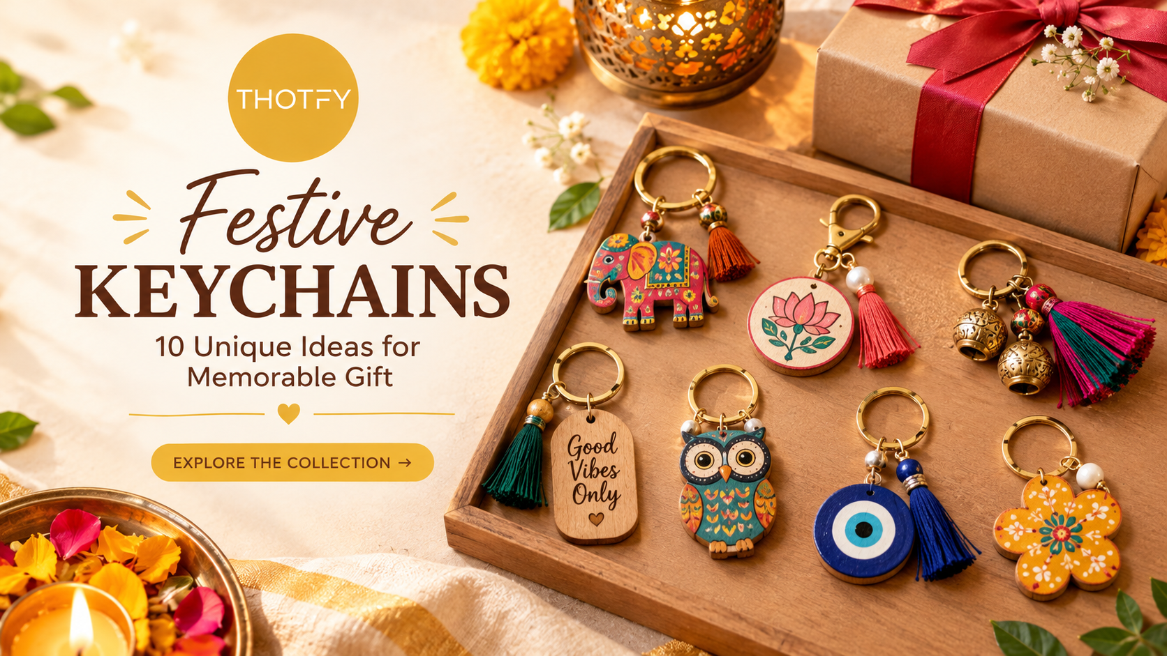 Festive Keychains Gift Collection