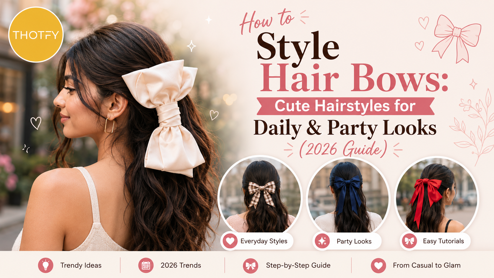 How to Style Hair Bows for College & Office