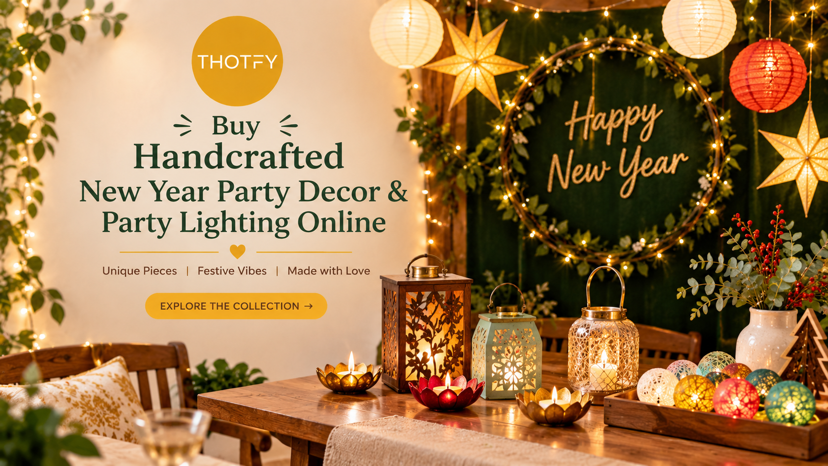 Handcrafted New Year Party Lighting