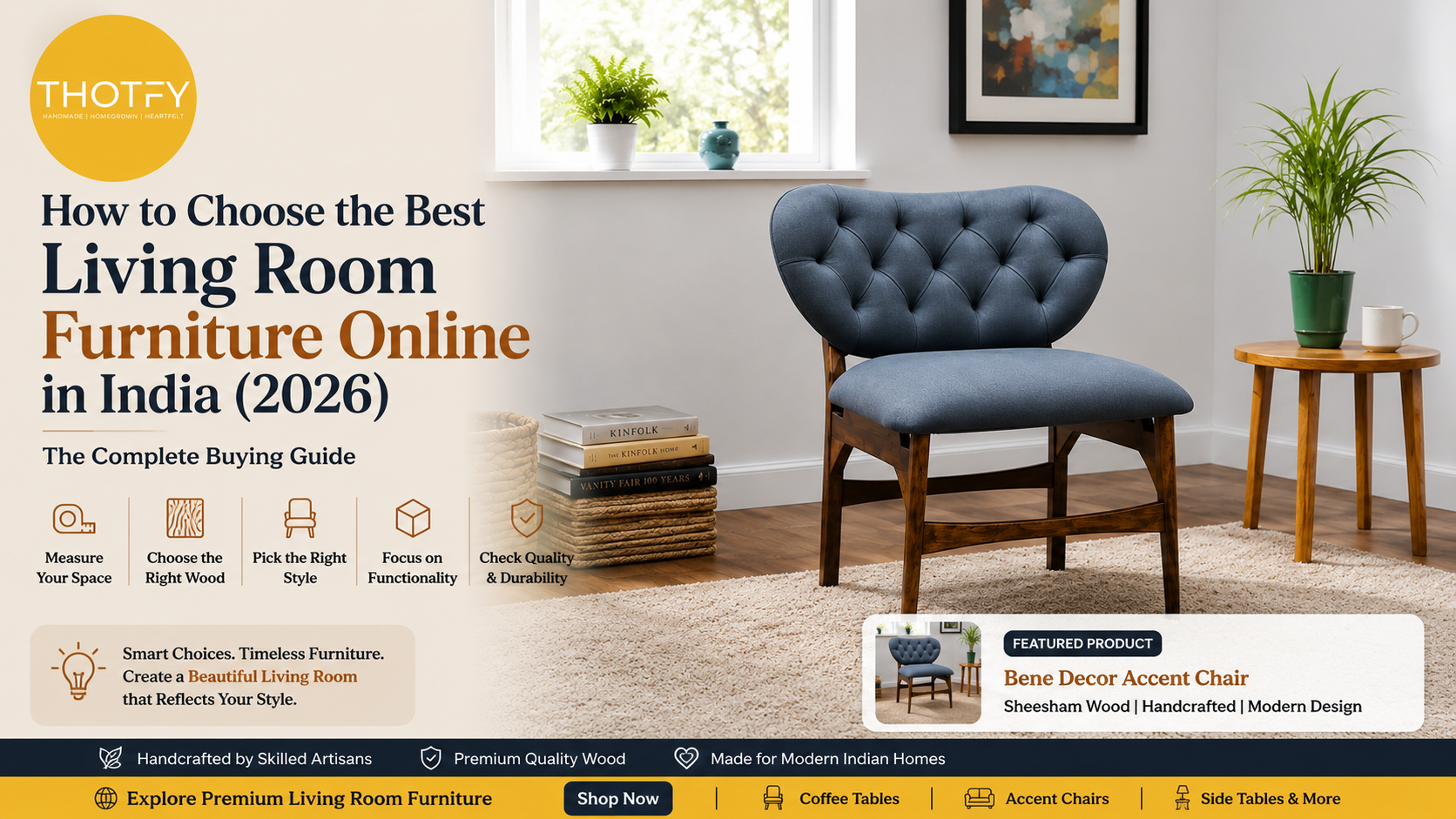 Bene Decor Twilight Tufted Accent Chair