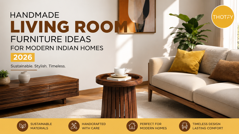 Handmade Living Room Furniture Ideas for Modern Indian Homes (2026)