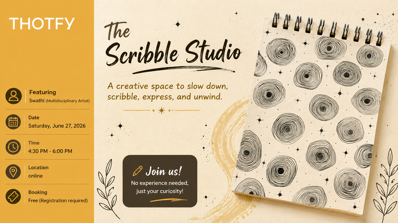 The Scribble Studio: Free Mindful Doodling Workshop | Thotfy Events