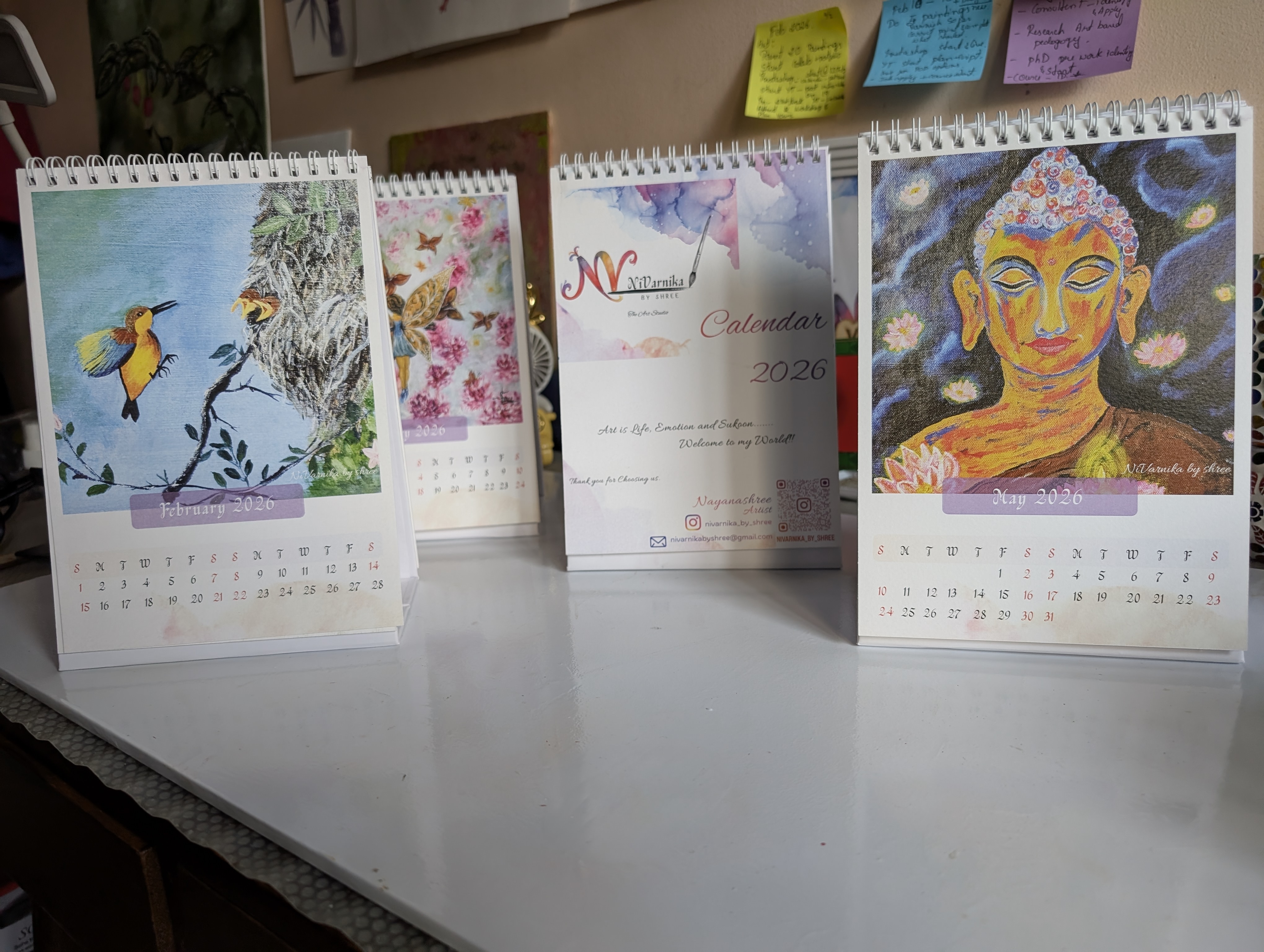 2026 Desktop Art Calendar-A5 Portrait