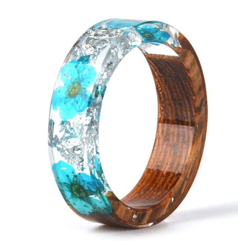 Aesthetic Floral & Glitter Epoxy Jewelry for Women & Girls