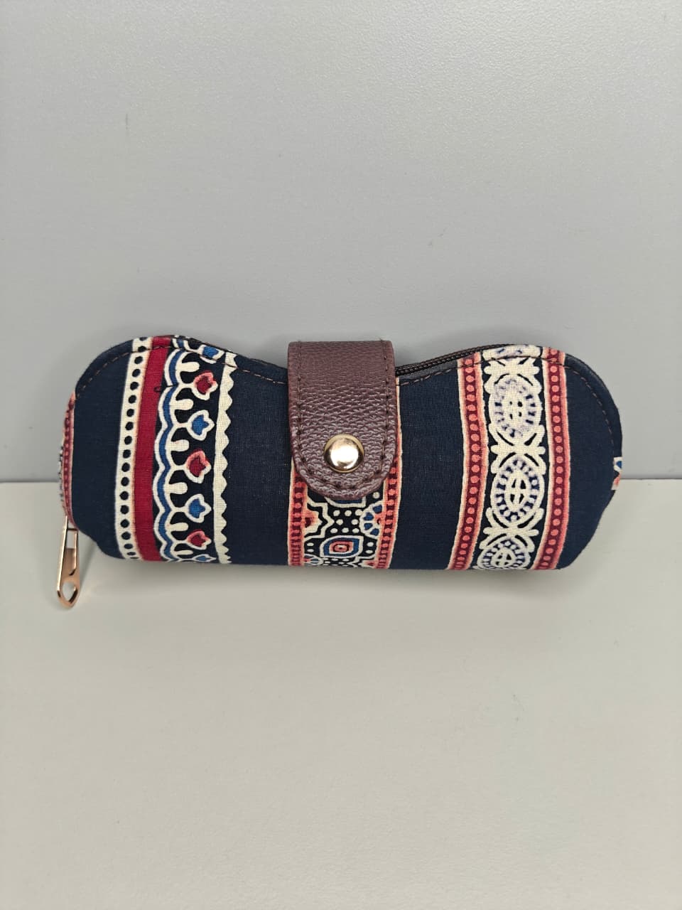 Bagru Hand Block Printed Cotton Goggle Pouch | Spectacle & Sunglasses Case