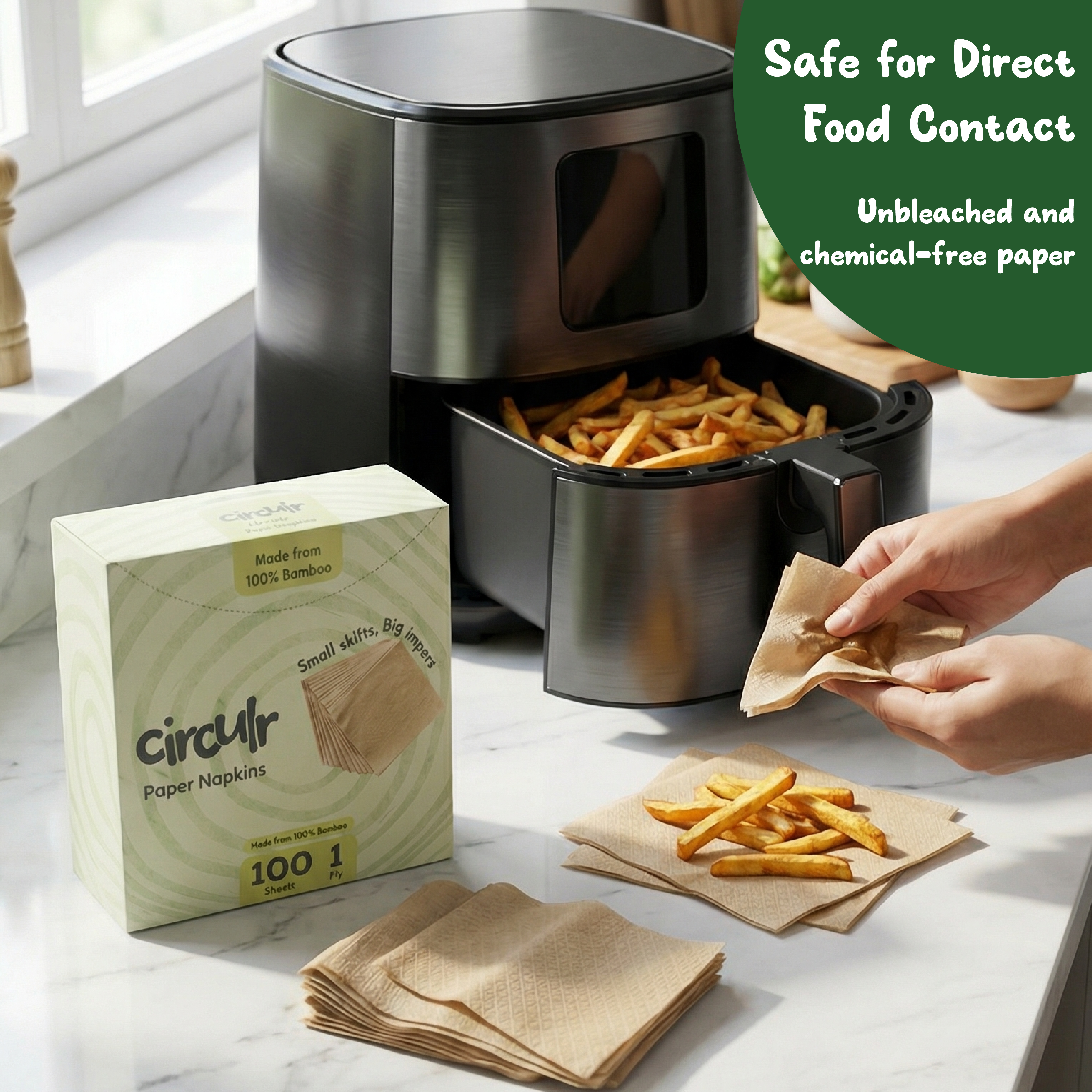 Bamboo Paper Napkins (1 Ply | 100 Sheets)