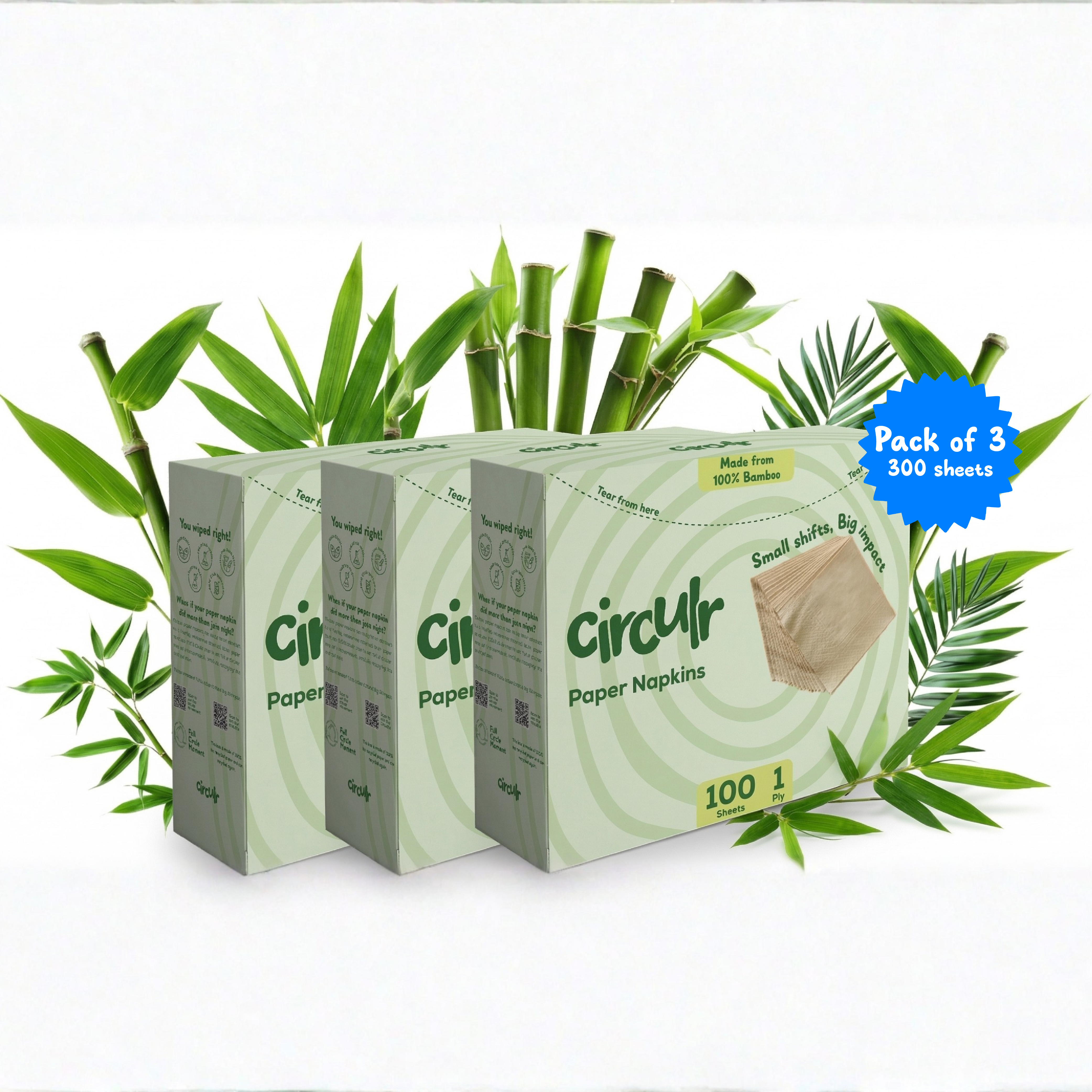 Bamboo Paper Napkins (1 Ply | 100 Sheets)