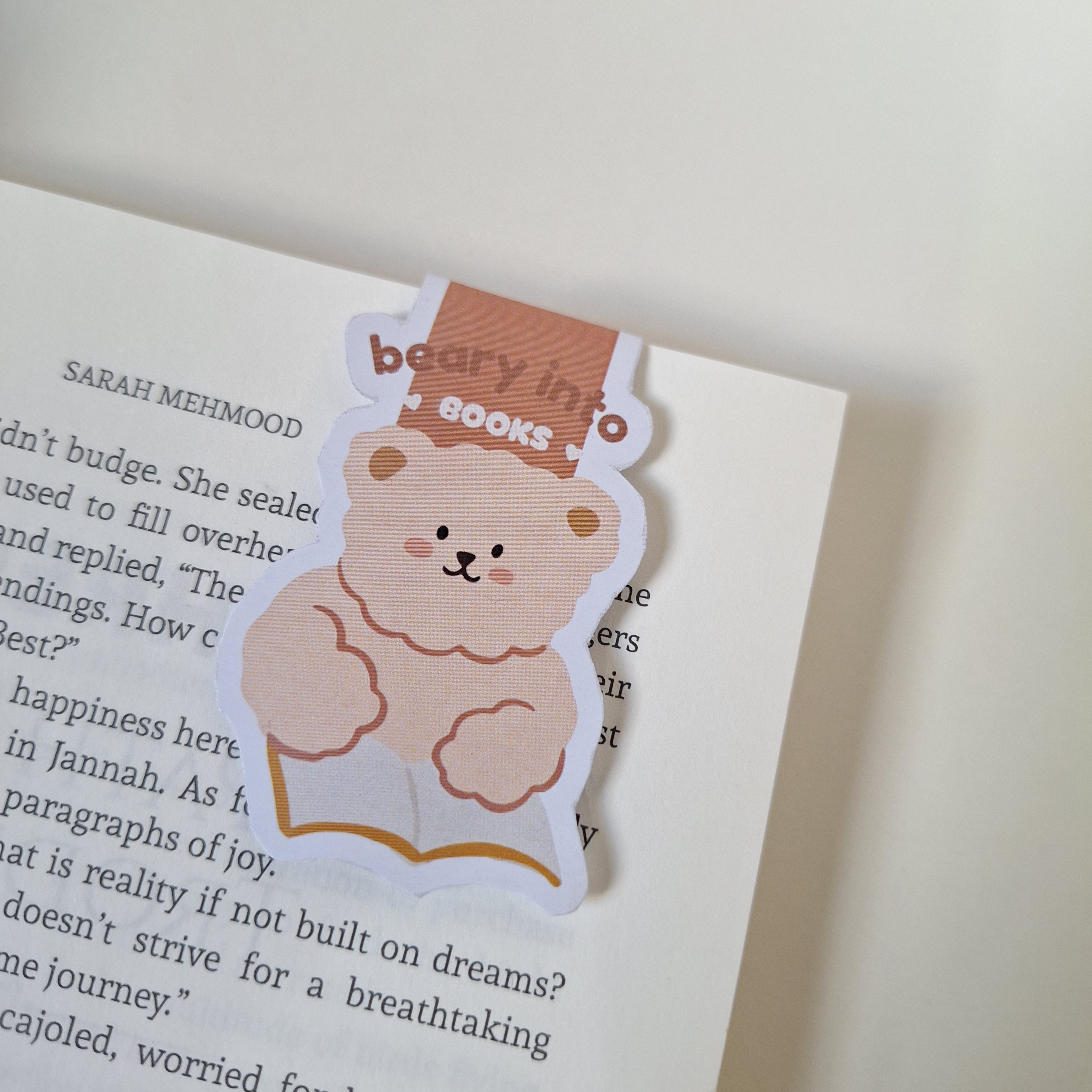 Beary into Books Magnetic Bookmark