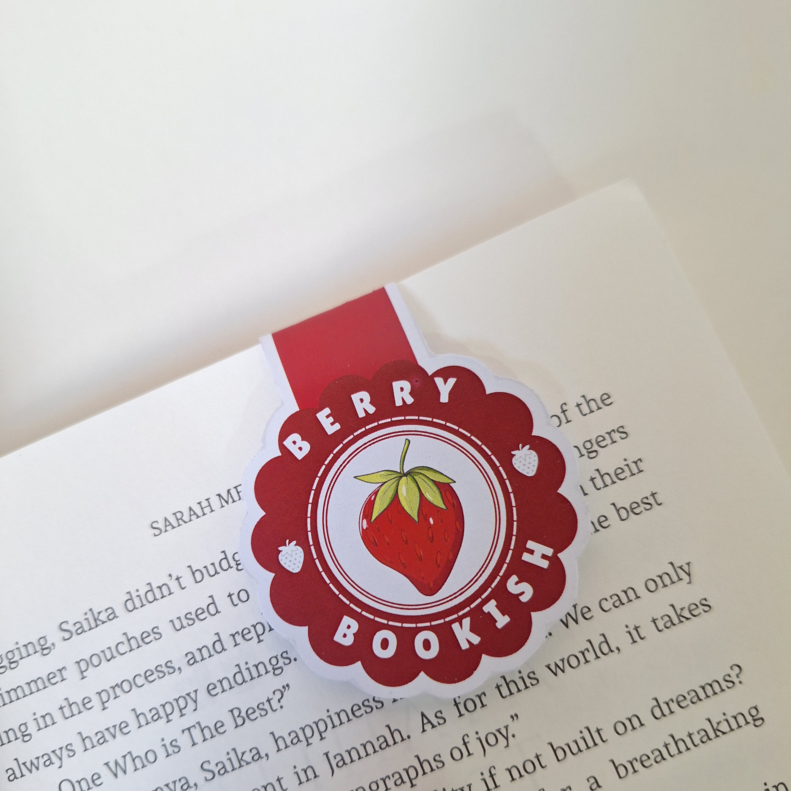 Berry Bookish Magnetic Bookmark