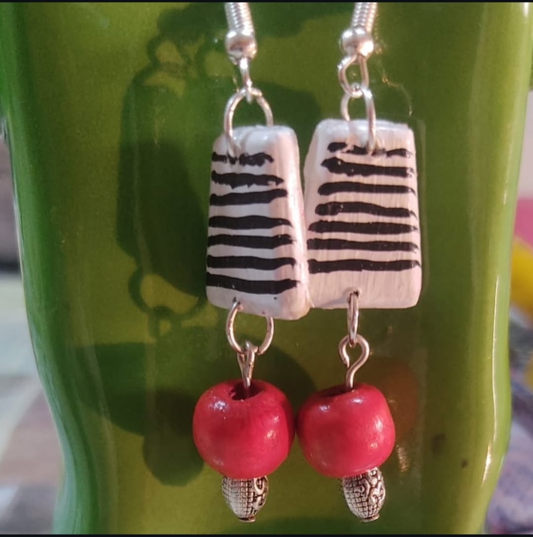 Boho stripe earrings