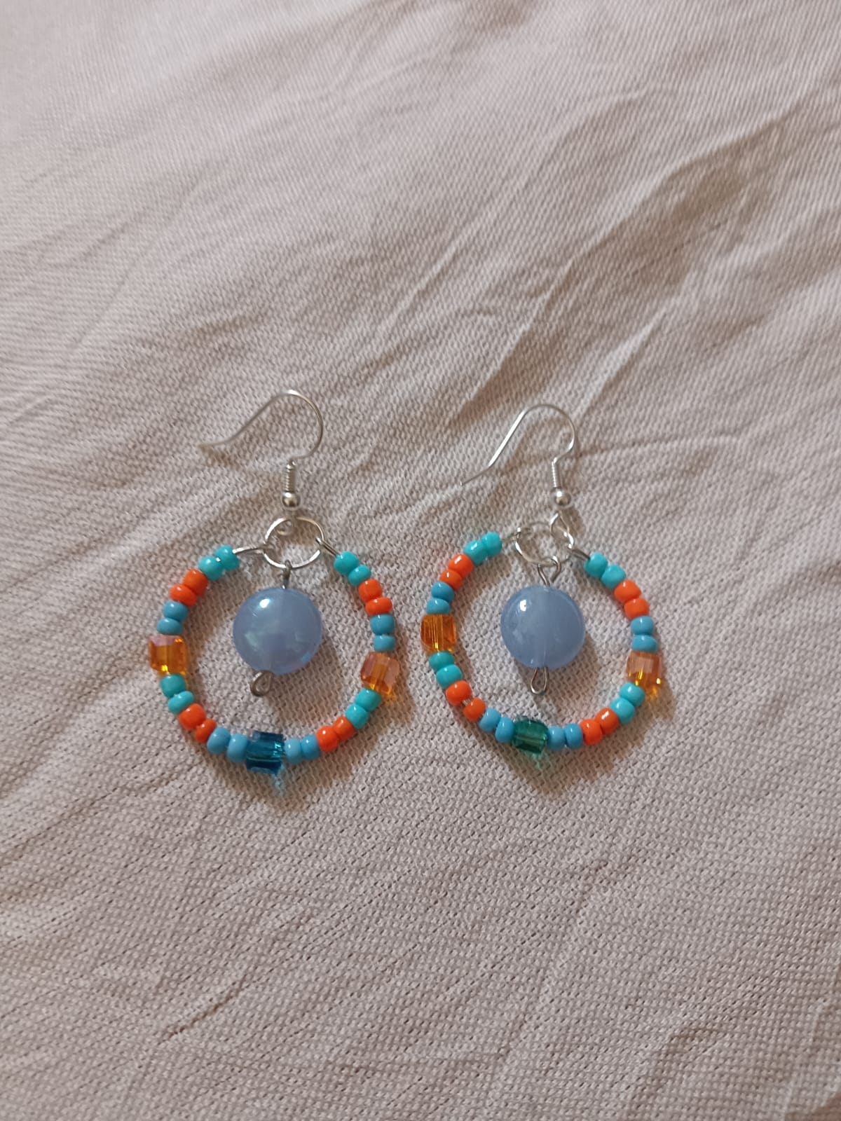 Coastal Dreamer Handmade Beaded Hoop Earrings