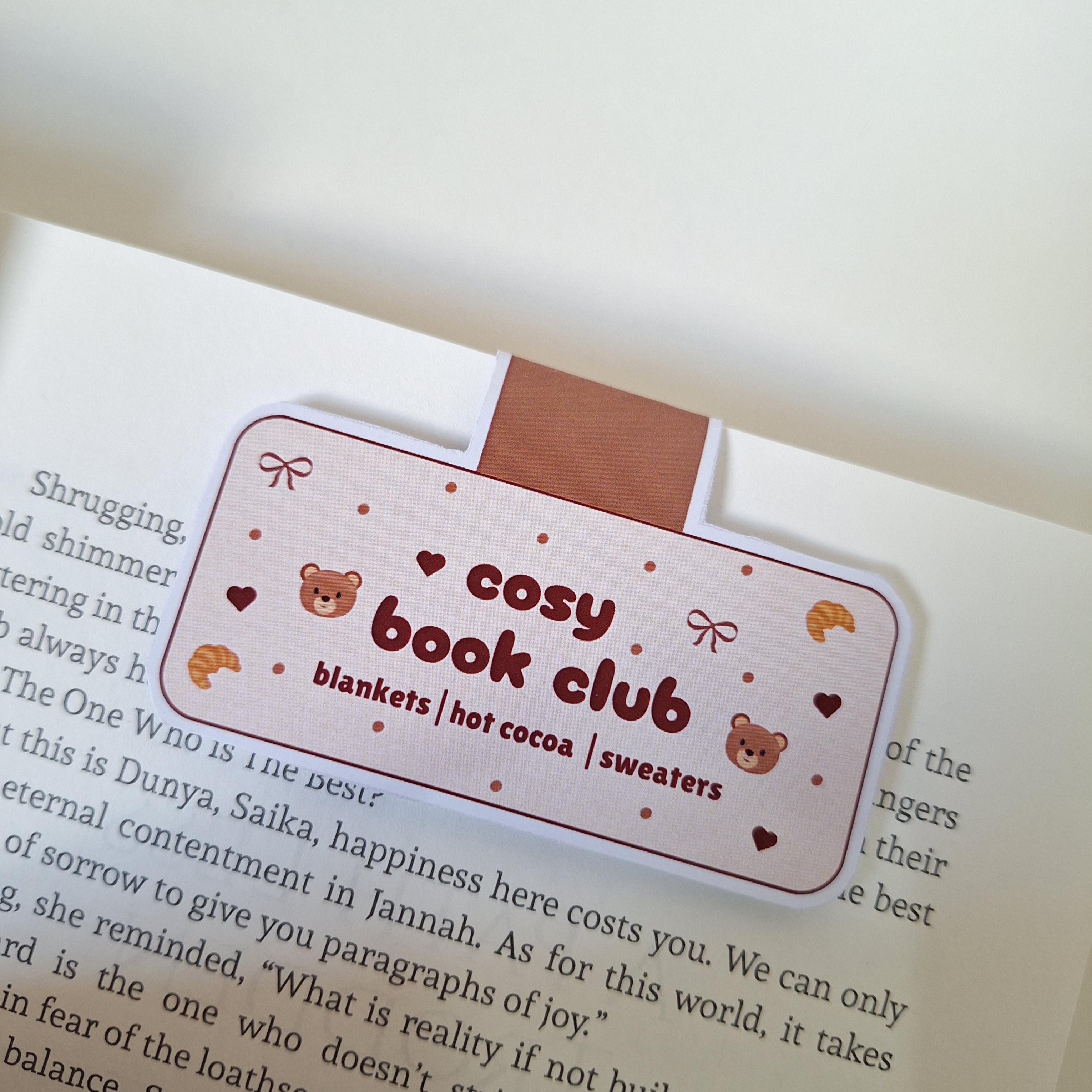 Cosy Book Club Magnetic Bookmark