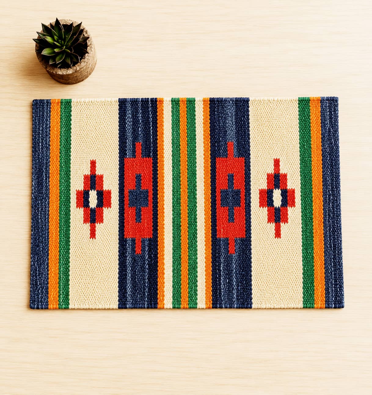 Craftinence Air Table Mats-13x17 Inches- Set of 4-Fringeless Cotton Table Mats