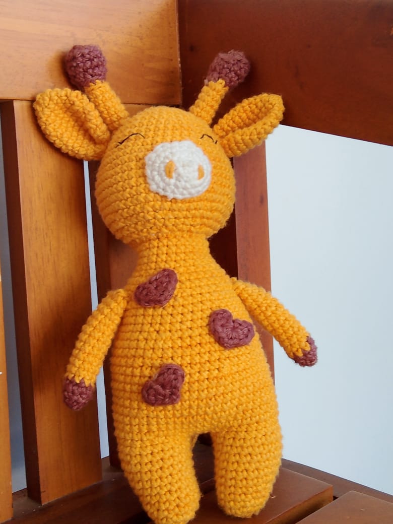 Crochet giraffe doll