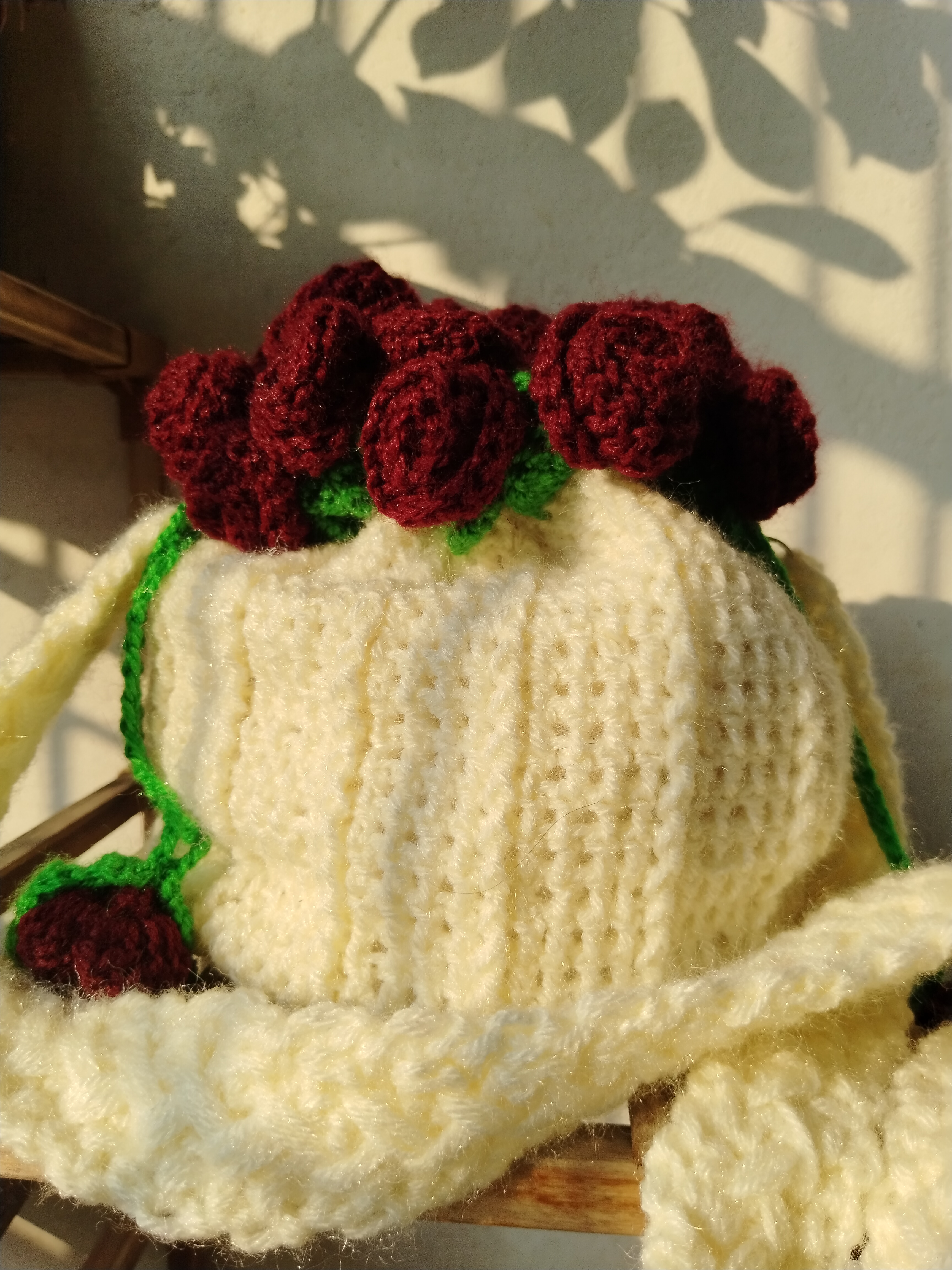 Crochet Rose Sling bag