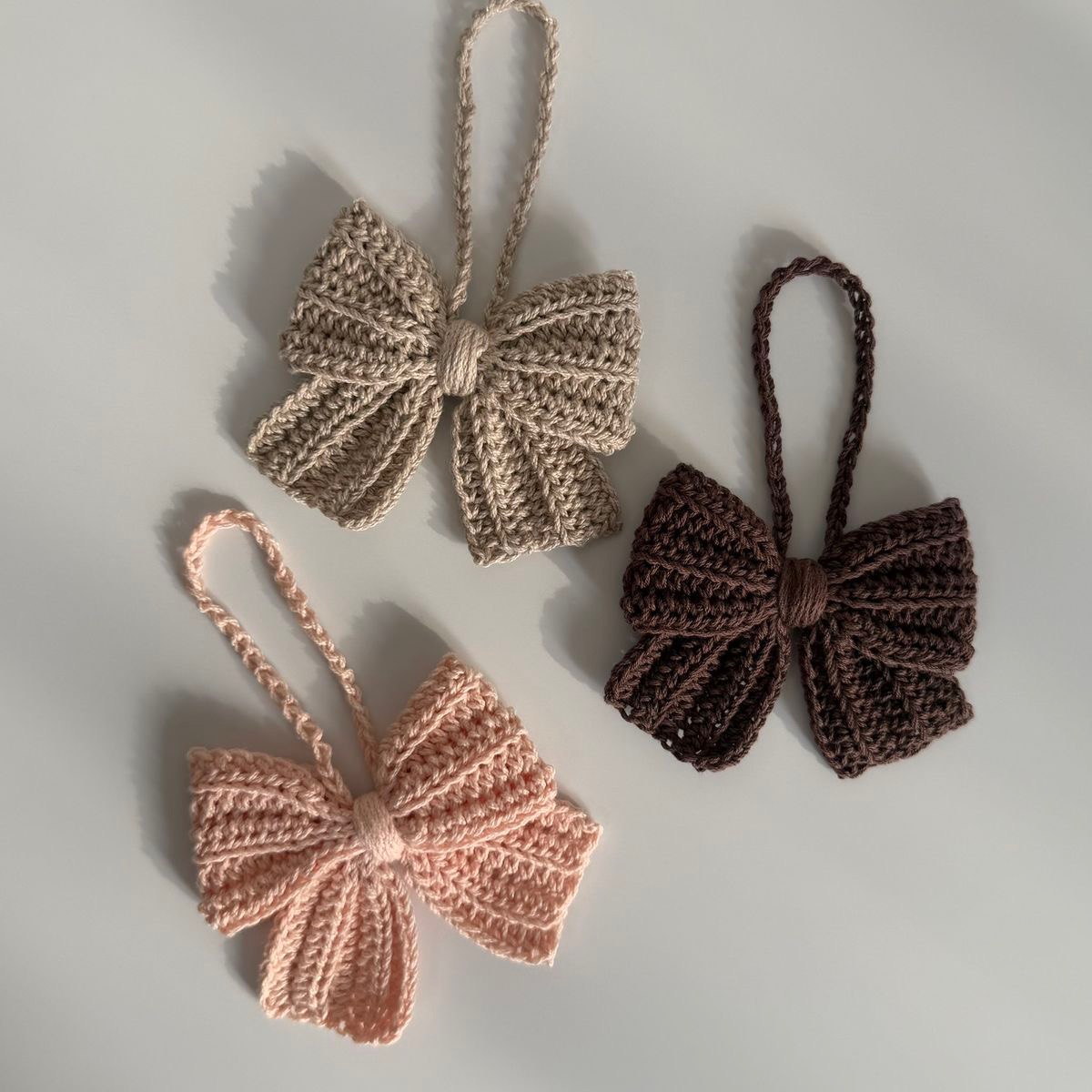 Crochet Small Bow keychain