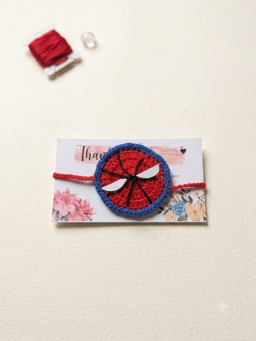 Crochet spiderman kids Rakhi