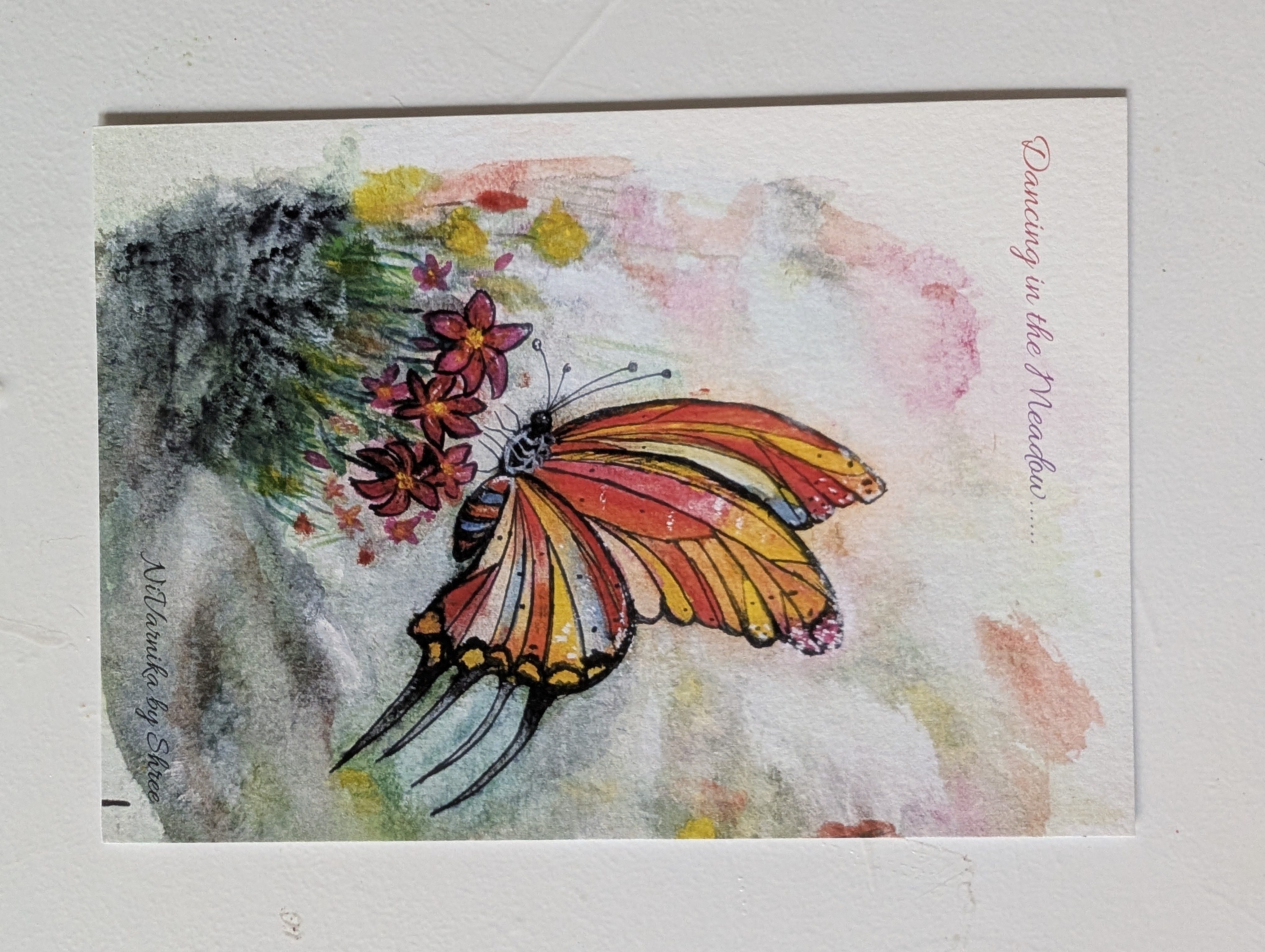 Dancing in the Meadow A6 size Postcard