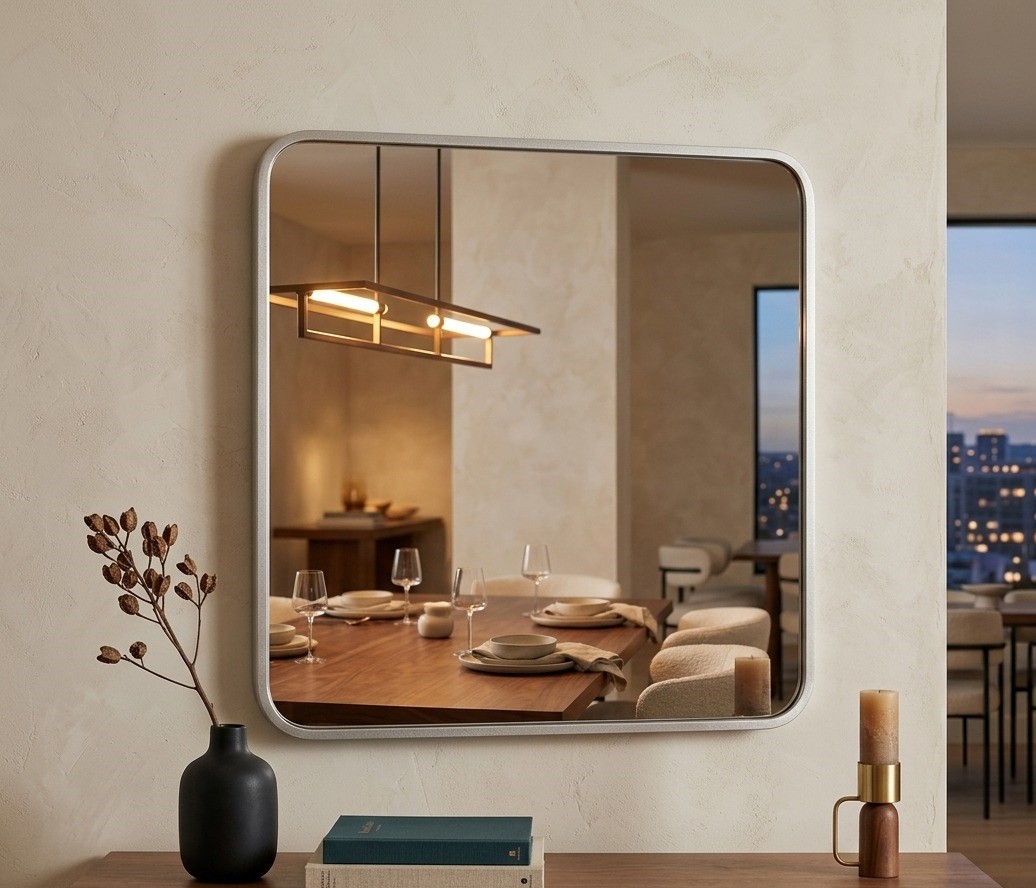 Ellehome Square HD Reflection Mirror Black