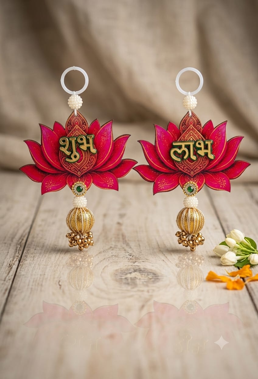 Divine Lotus Shubh Labh Hanging Set