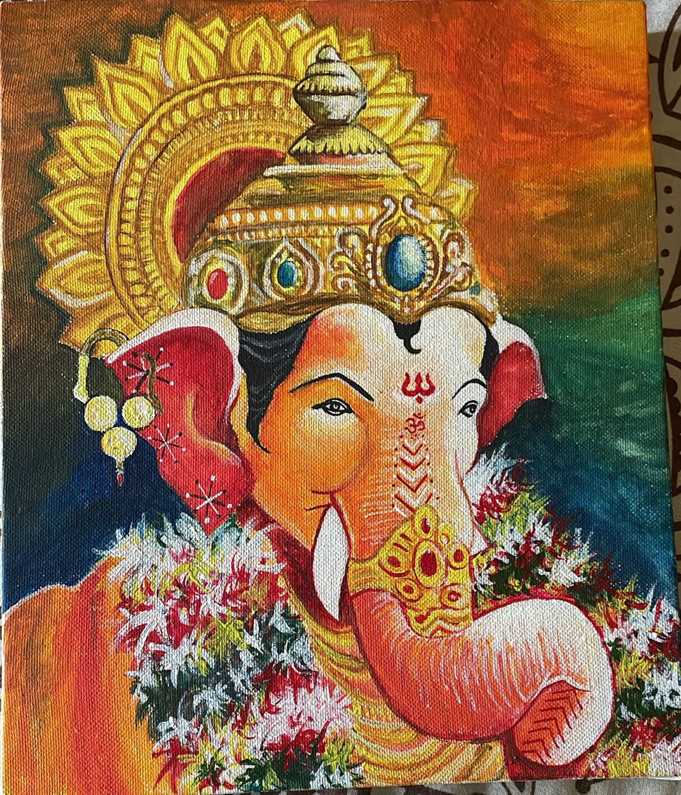Hand Painted - Lal Baug cha Raja - Home/ Office Decor