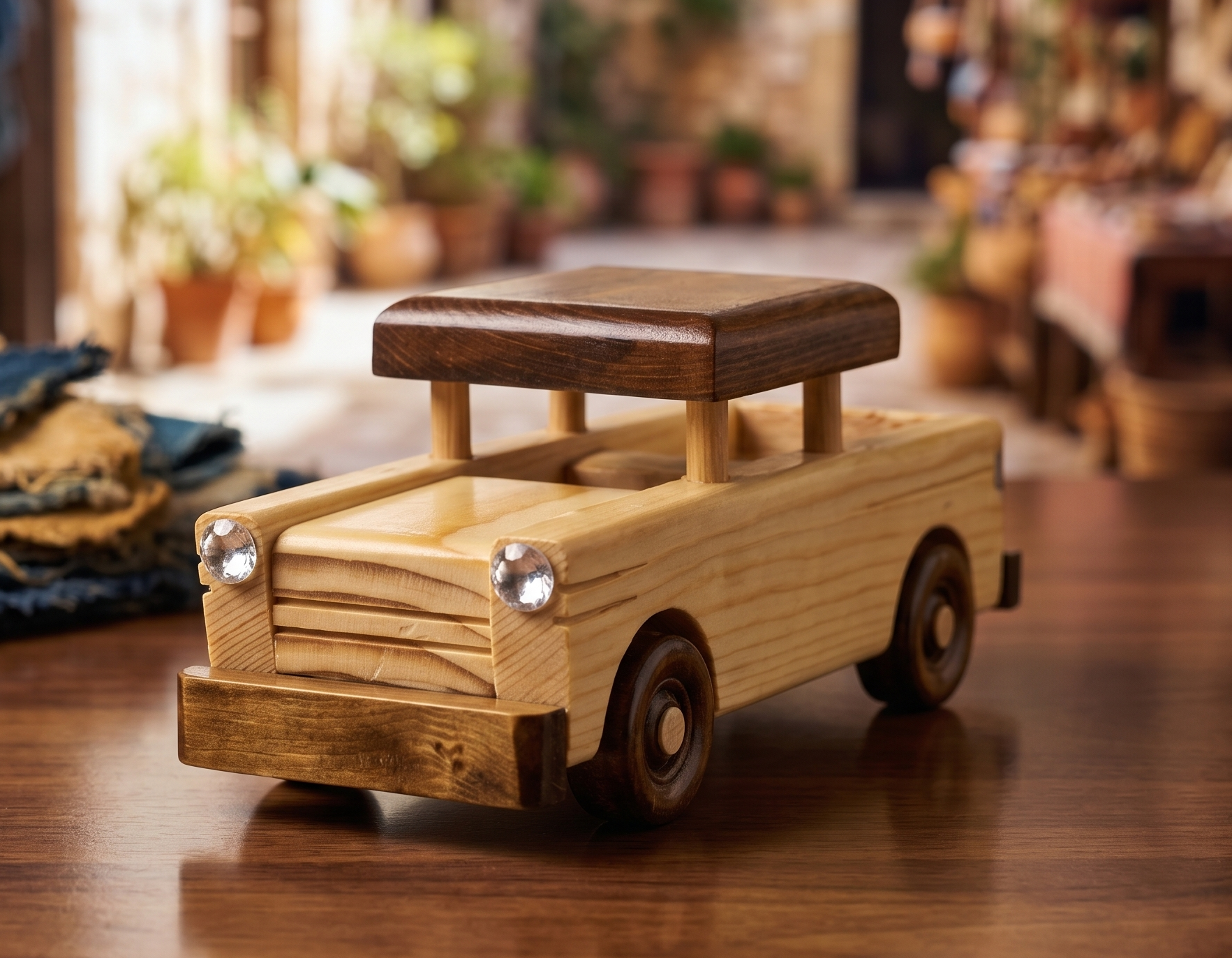 Handcrafted Artisan Wooden Car