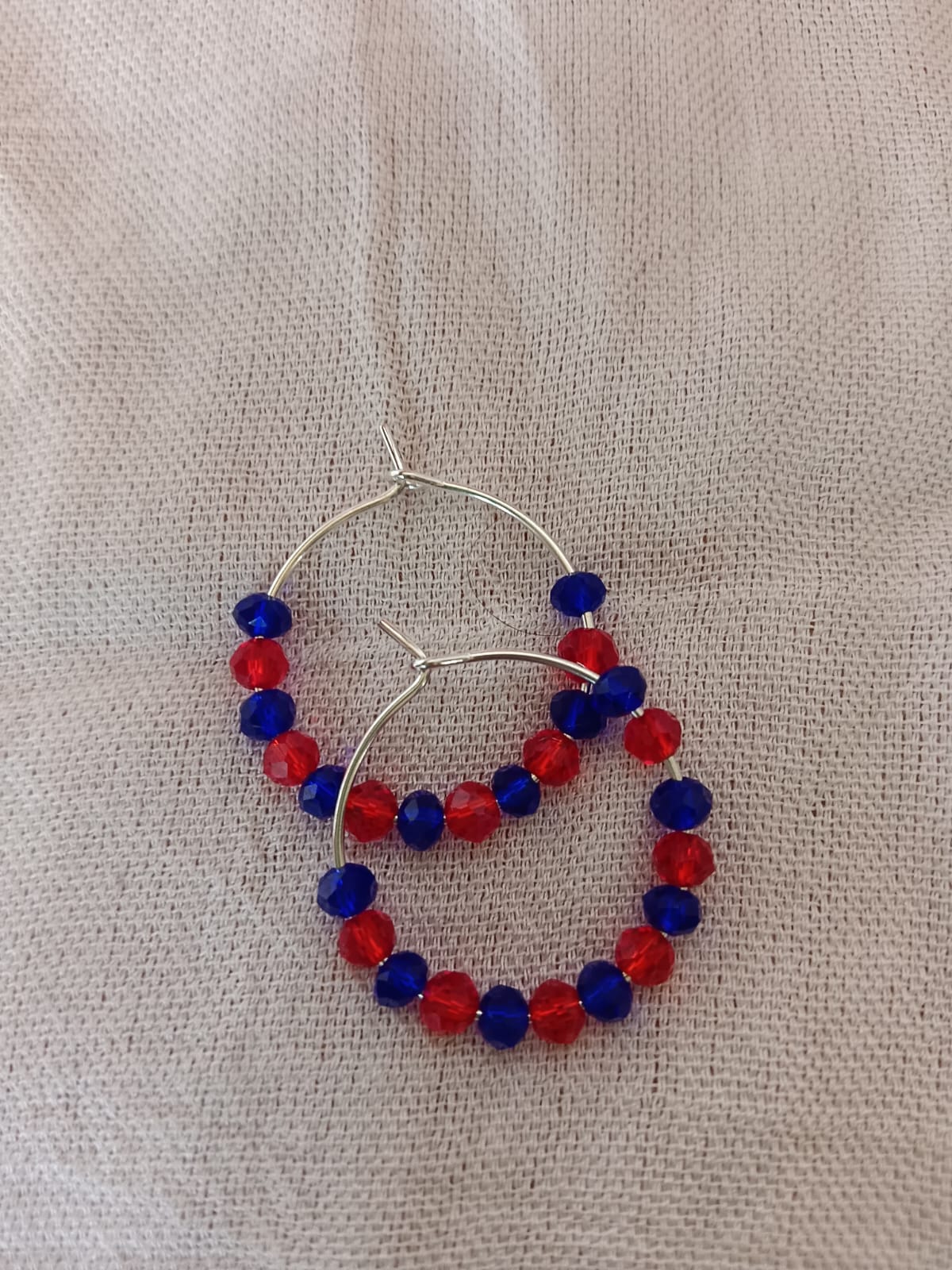Handcrafted Faceted Crystal Boho Hoop Earrings – Sunrise Edition