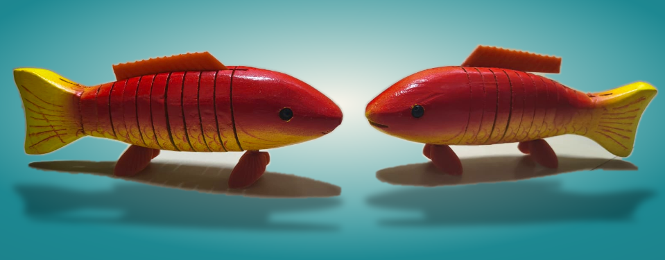 Handcrafted Flexible Wooden Wiggling Fish Toy & Decorative Accent
