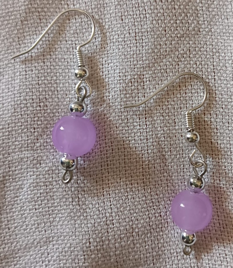 Handcrafted Minimalist Beaded Dangle Earrings – Colorful Accent Drops