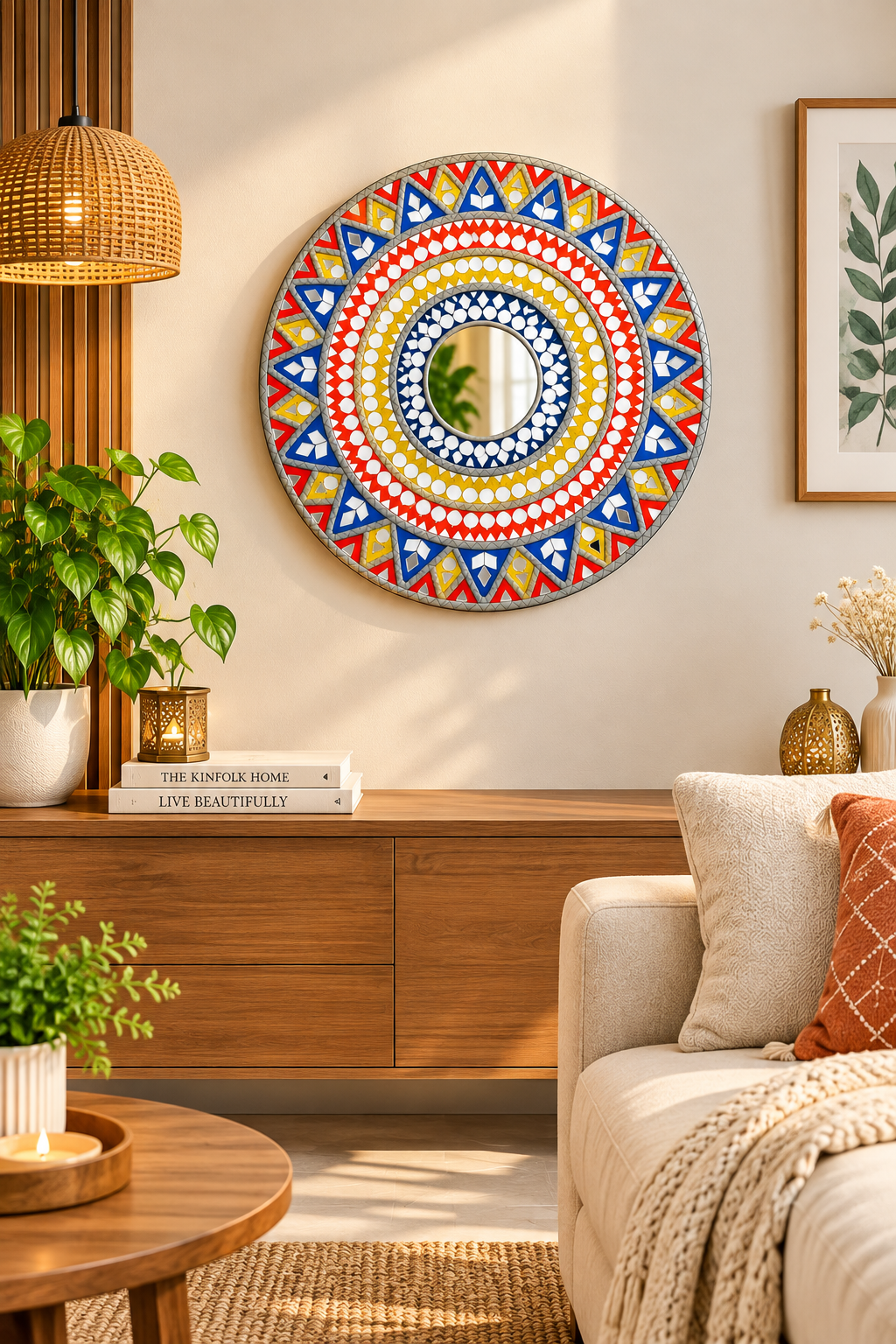 Handcrafted Mosaic wall mirror