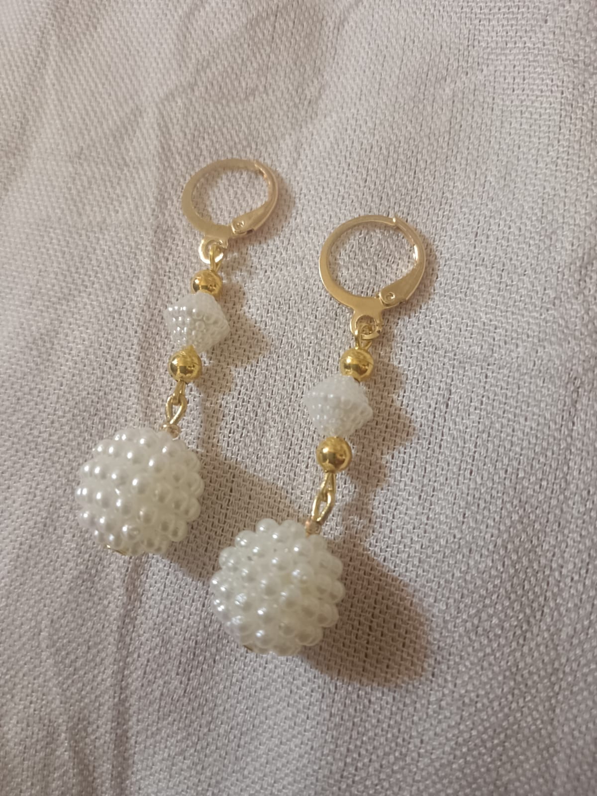 Handcrafted Pearl Cluster Statement Dangles