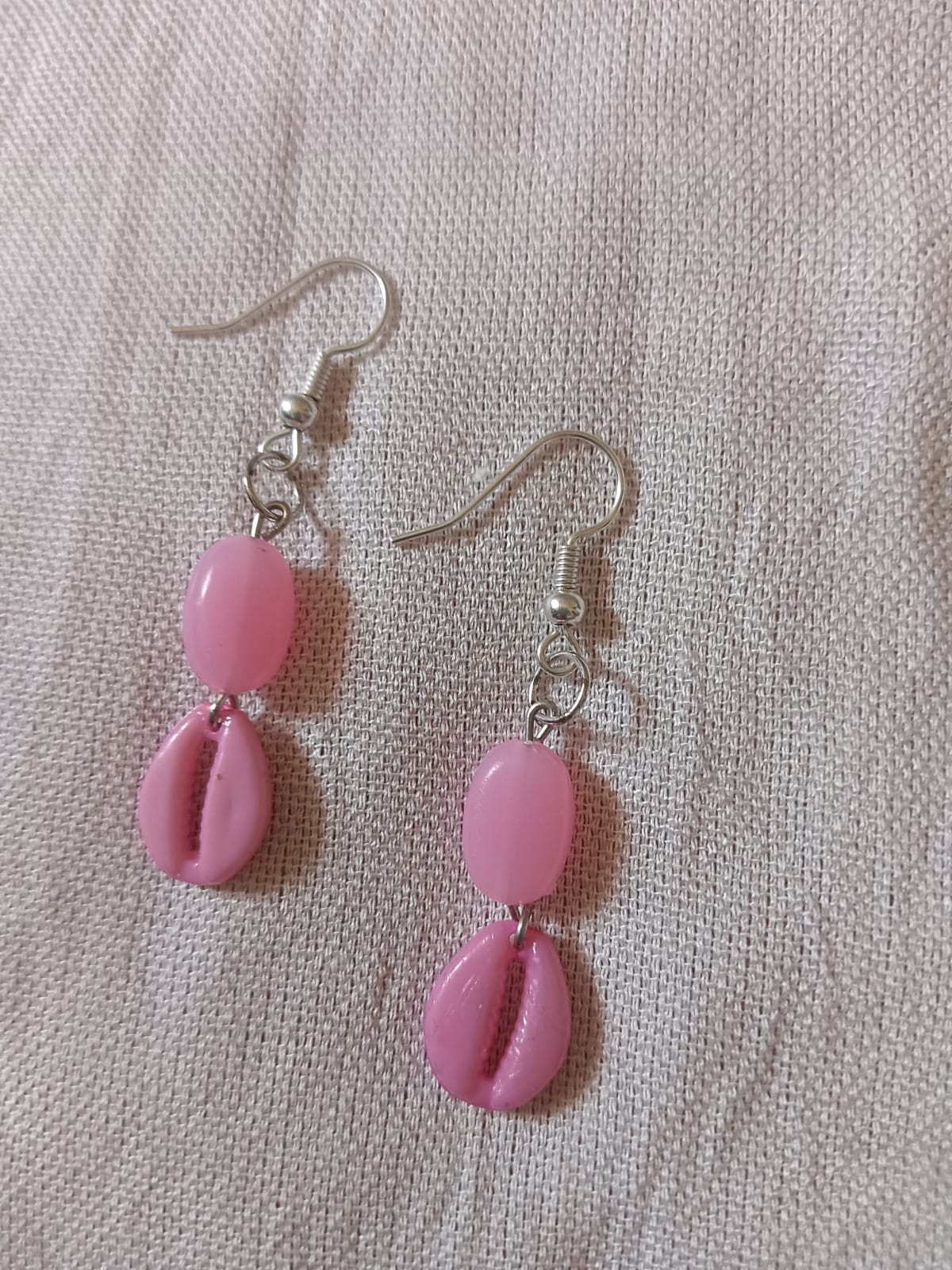 Handcrafted Pink Cowrie Shell Drop Earrings! 🐚✨