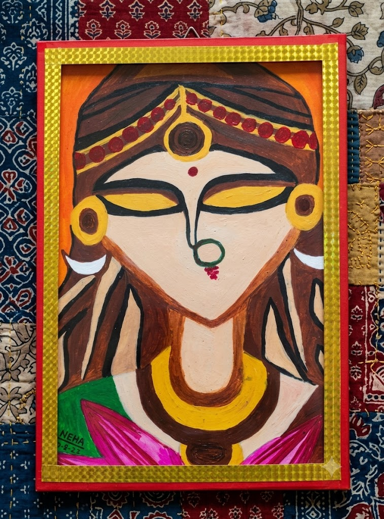 Handcrafted Traditional Indian Godess laxmi painting
