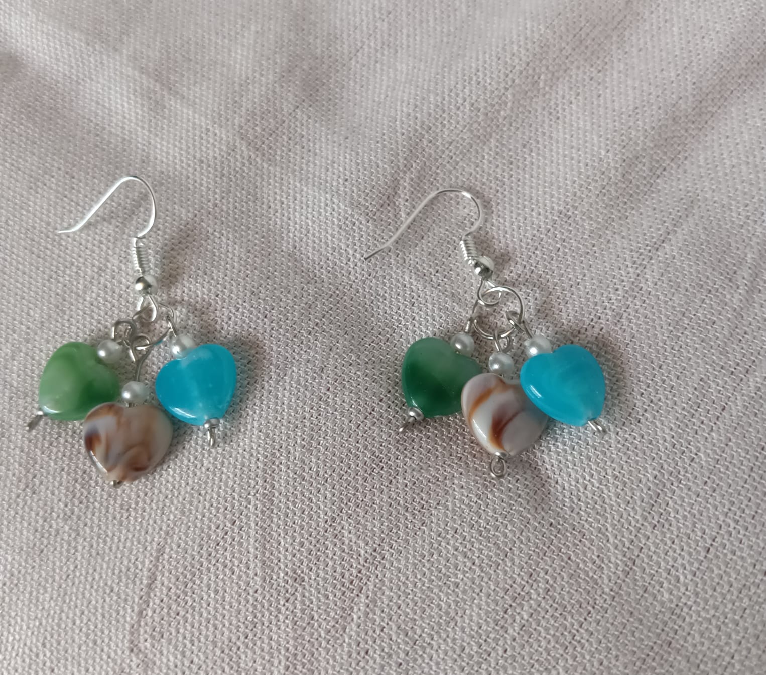 Handcrafted Candy Heart Cluster Earrings
