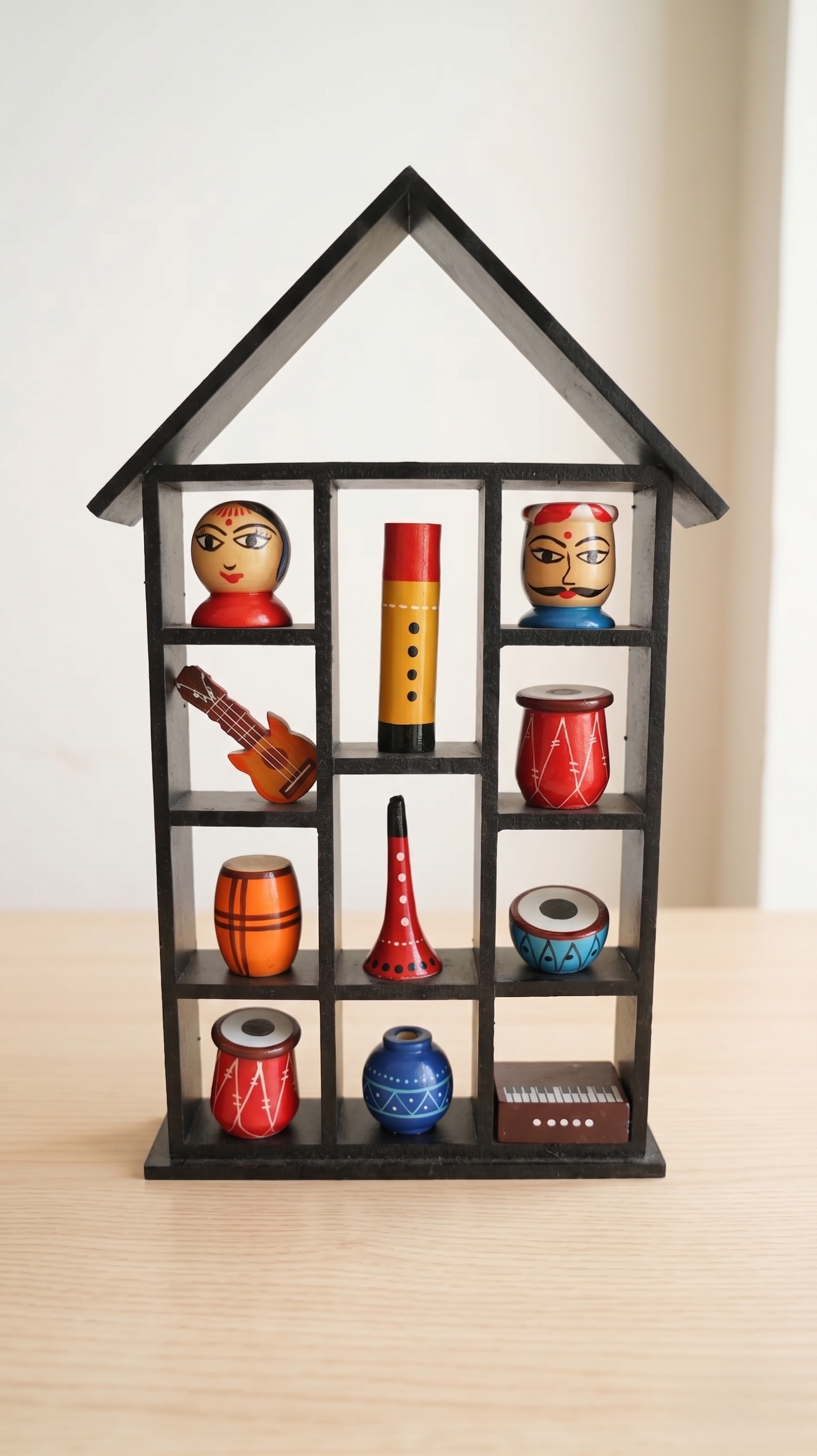 Handcrafted Wooden Musical Showpiece for Home Decor & Gifting - Big