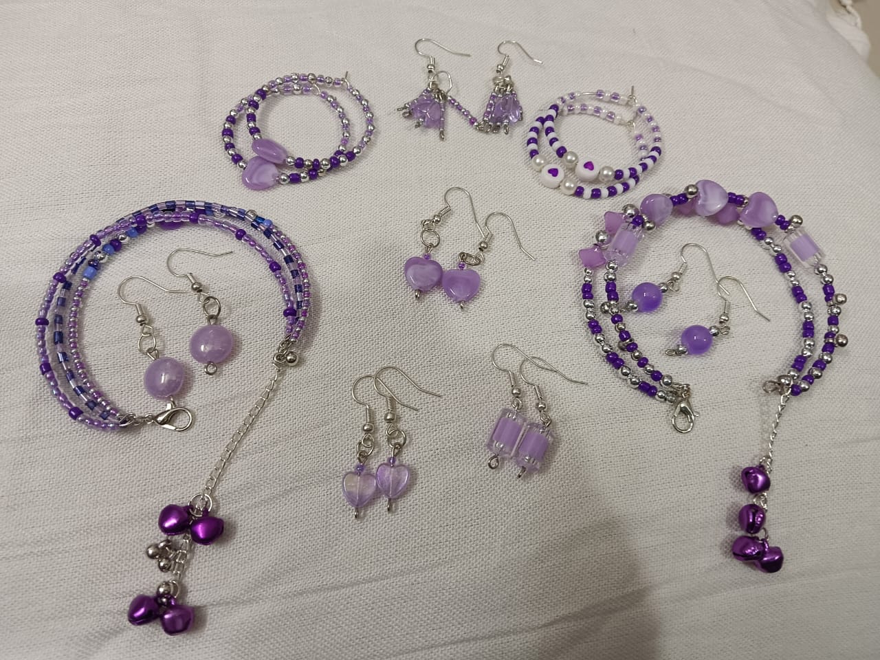 Handcrafted Y2K-inspired purple jewelry bundle - NAVRATRI SPECIAL COMBO