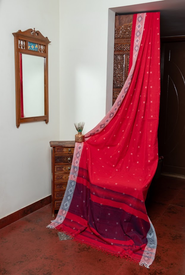 HANDLOOM JAMDANI COTTON  SAREE