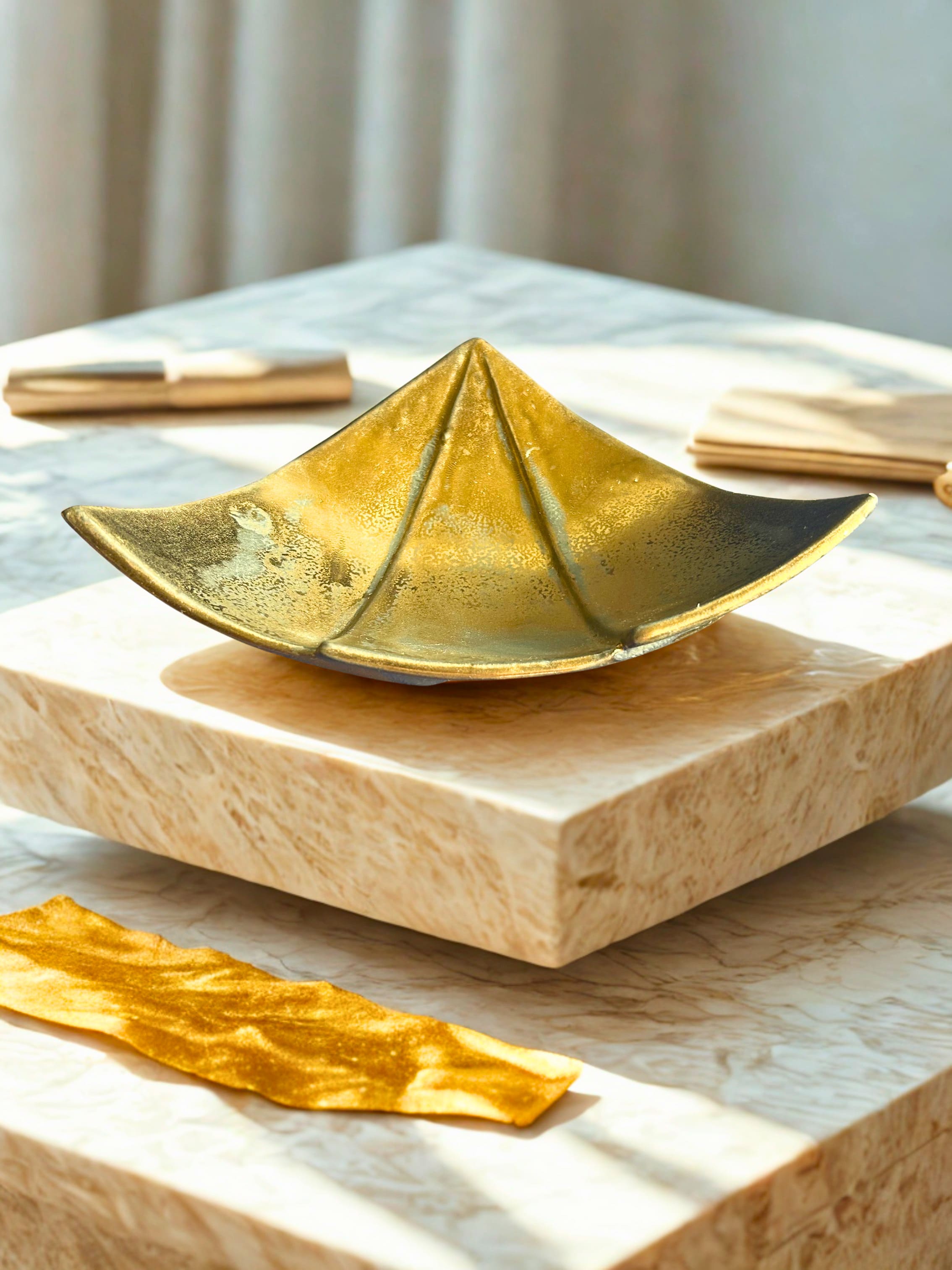 Handmade Ceramic Leaf Serving Bowl | Rustic Stoneware Snack Platter & Appetizer Dish Online India