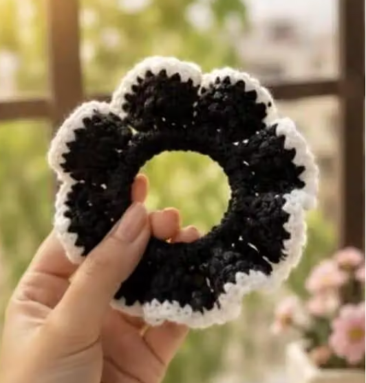 Handmade Crochet Hair Scrunchie for Women & Girls