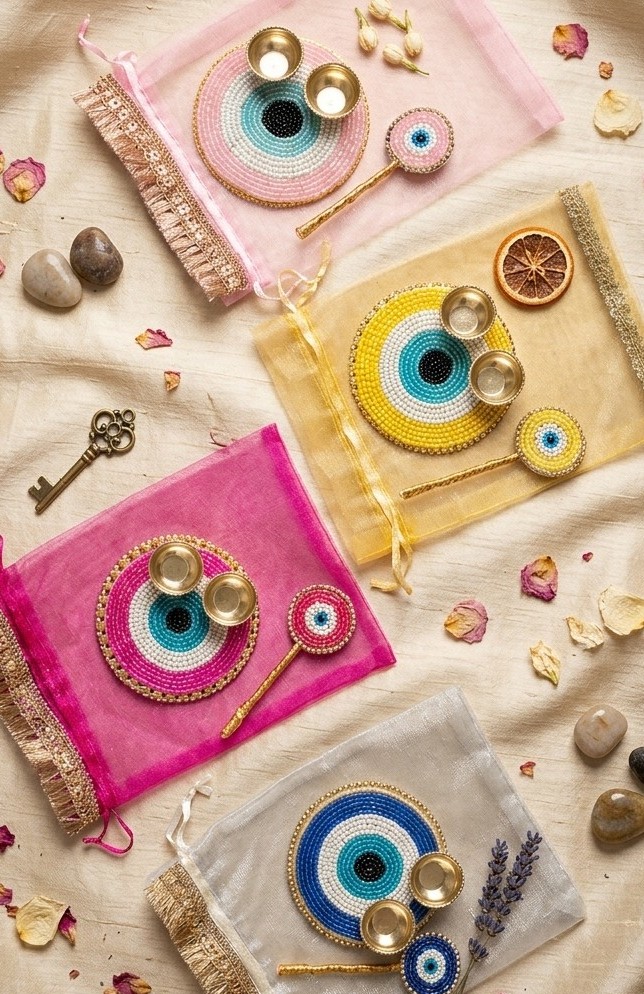 Handmade Evil Eye Pooja Thali Set