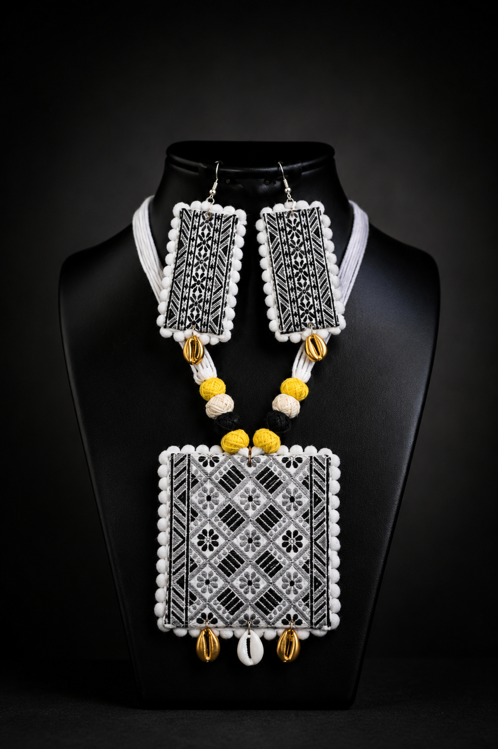 Handmade Fabric Necklace set
