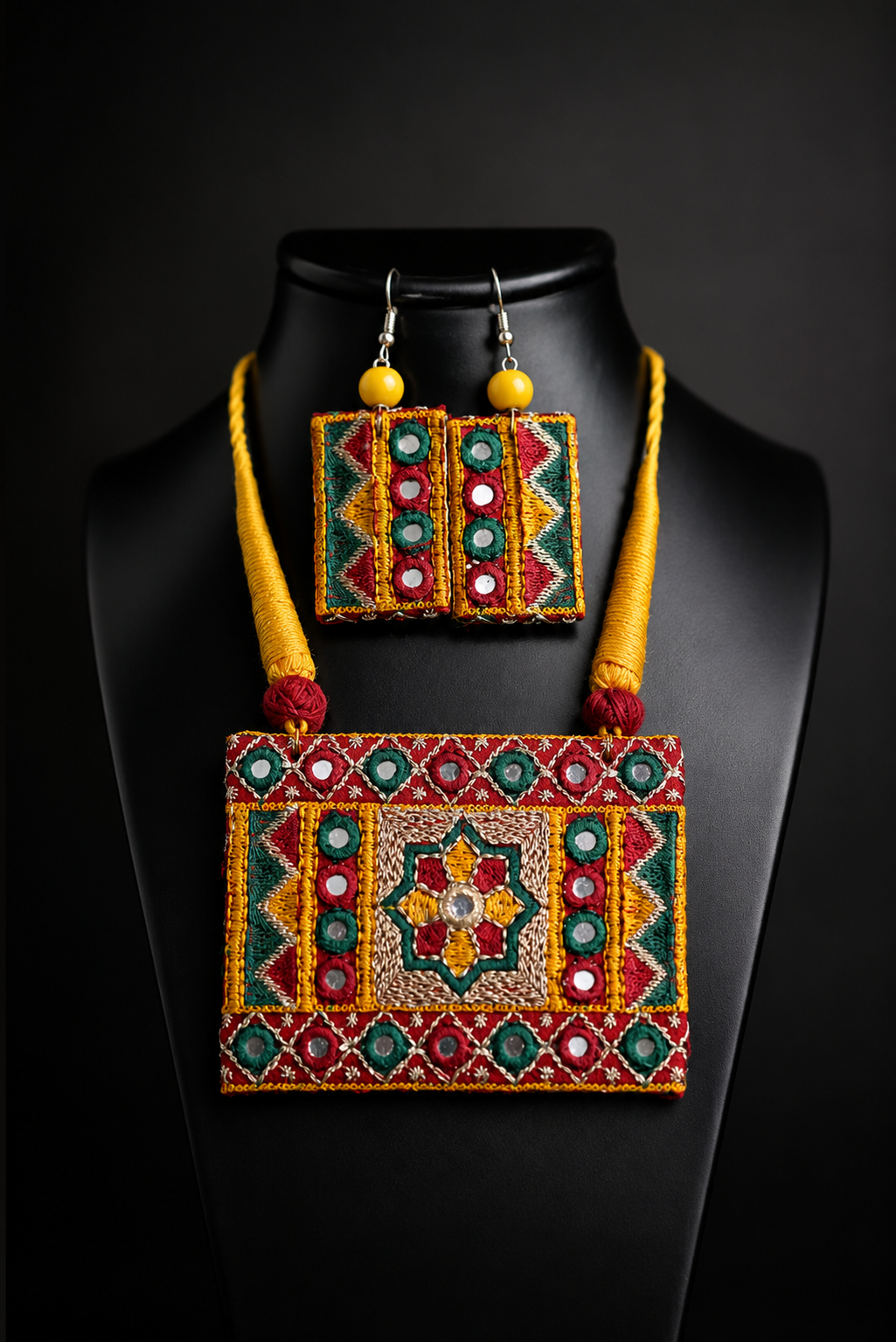 Handmade Fabric Necklace set