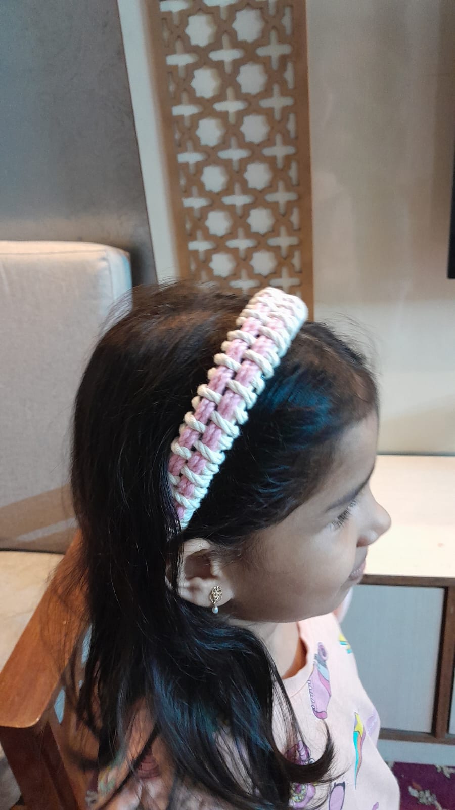Handmade Macrame Hairband for Girls | Boho Knotted Headband | Cotton Cord Hair Accessory