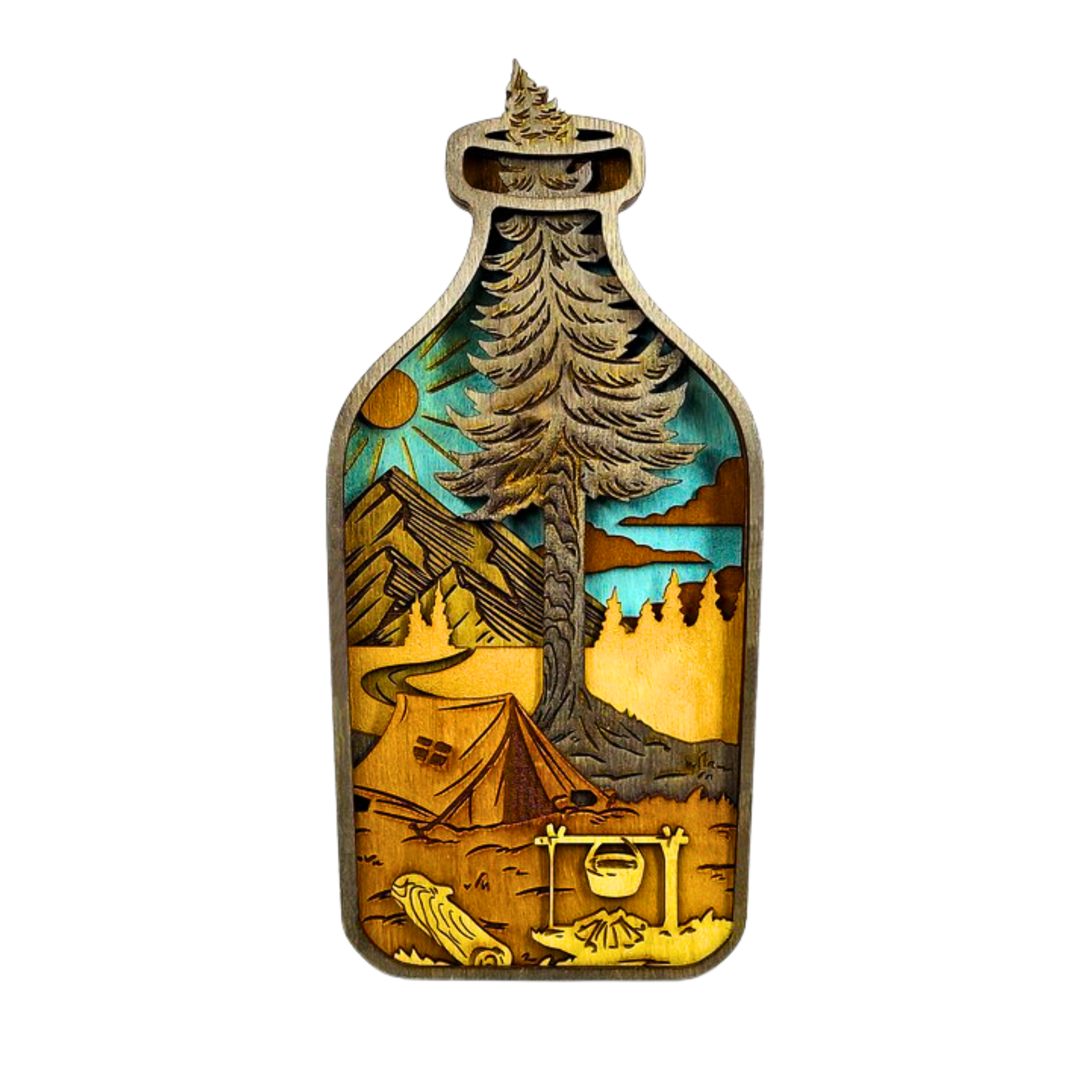 Handmade Multilayer Wooden Artwork