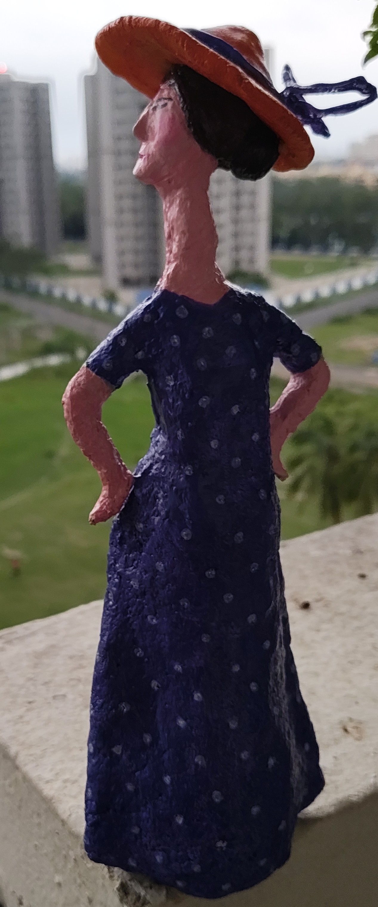 Handmade Paper Mache Lady